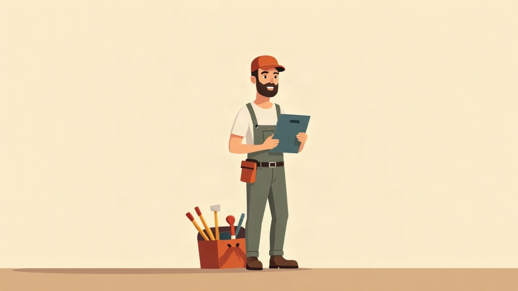 Artisan avec sa caisse à outils
