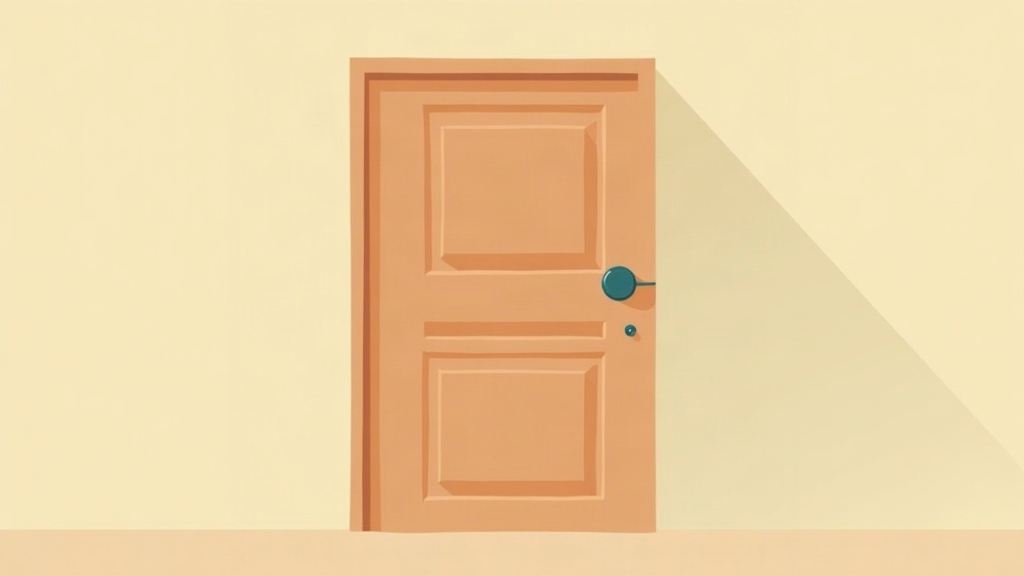 Serrure et poignée sur une porte d’entrée